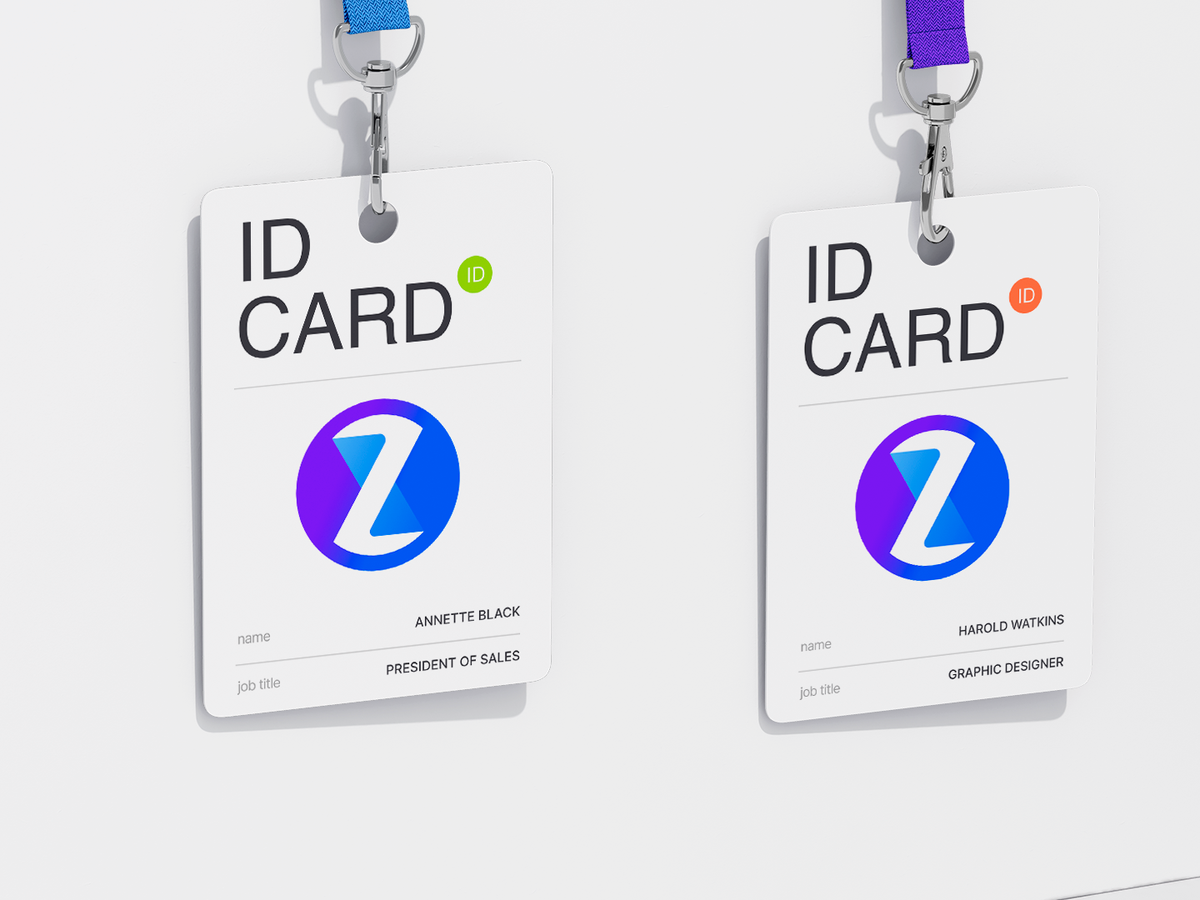 Crachás de identificação personalizados PlayZayner