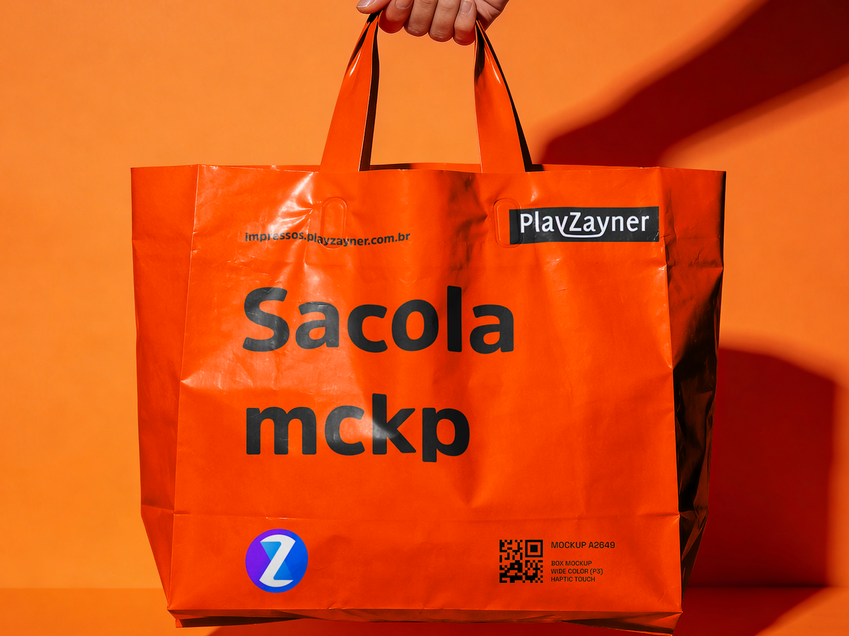 Sacola personalizada PlayZayner para loja e comércio